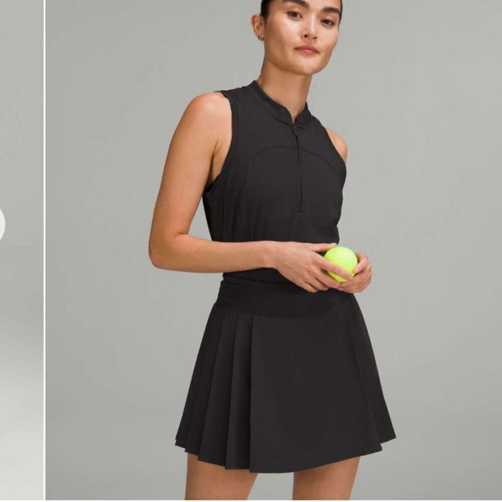 Lululemon Side-Pleat High-Rise Tennis Skirt Black Size 6 Skort - Picture 5 of 7
